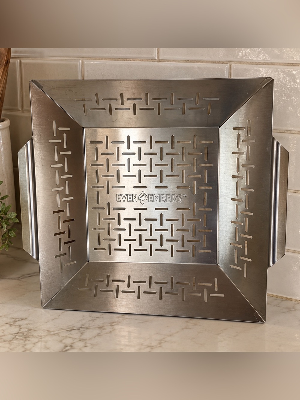 Even Embers Stainless Steel Grilling Basket 12x12 Outdoor BBQ New